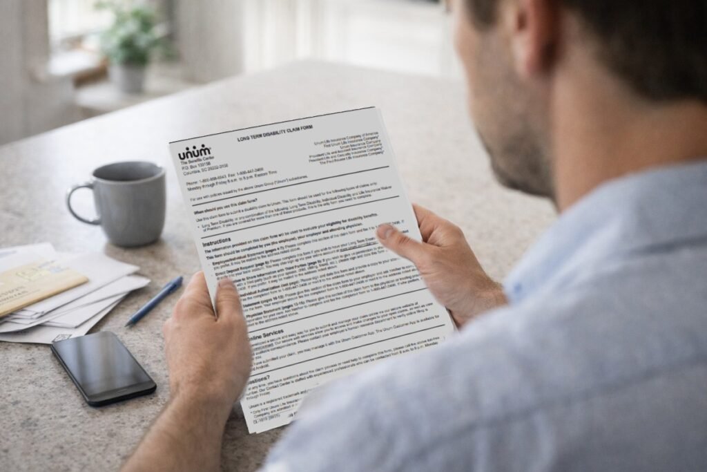 UNUM disability denial letter
